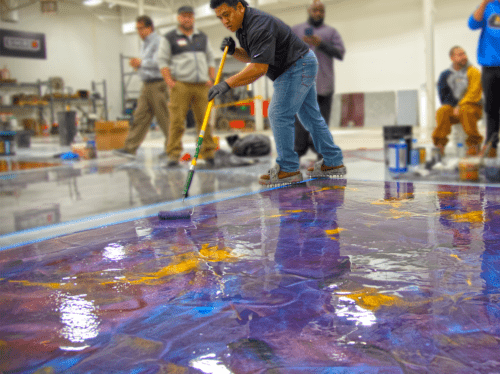 Metallic epoxy training